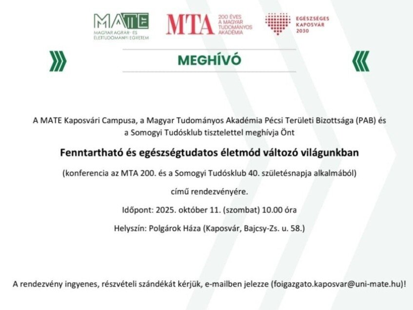 Fenntartható és egészségtudatos életmód változó világunkban