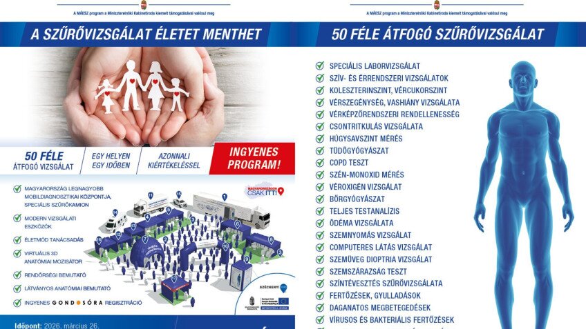 Szűrőkamion Kaposváron – több mint 50 féle ingyenes vizsgálattal